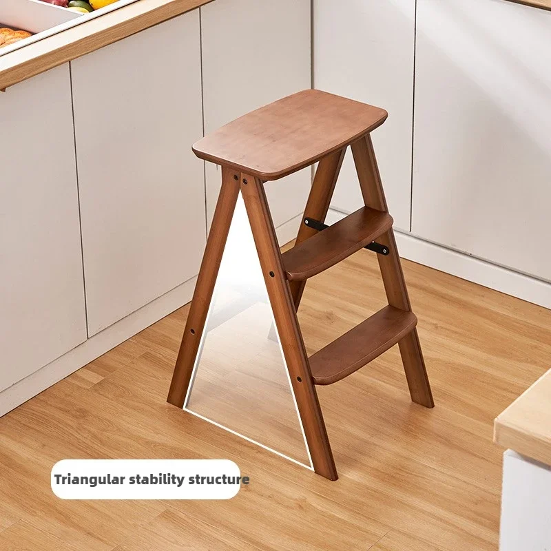 Thickness Portable Ladder Chair Shelf Kitchen High Stool Home Multifunction Folding 2 Steps Stool Home Furniture