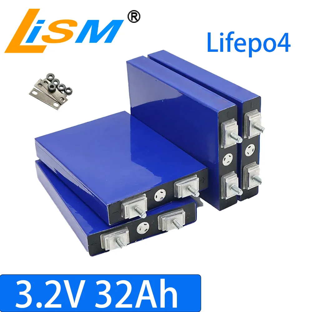 3.2V 32Ah Lifepo4 Batteries 4S 12.8V 3C 5C Lithium Iron Phosphate Battery Pack Solar Motorcycle Electric Vehicle