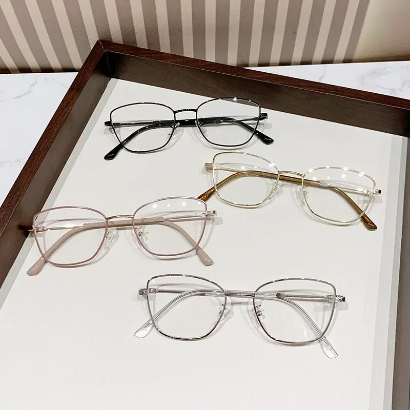 2025 Classic Square Small Frame Myopia Glasses Vintage Cat Eye Near Sight Glasses Women Clear Lens Short-sighted Eyeglasses