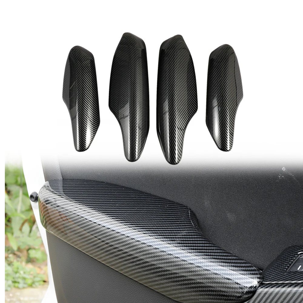 

4pcs Interior Door Armrest Panel ABS Carbon Fiber Style Trim Cover For Honda Civic 11th Gen 2022-2023 Car Accessories