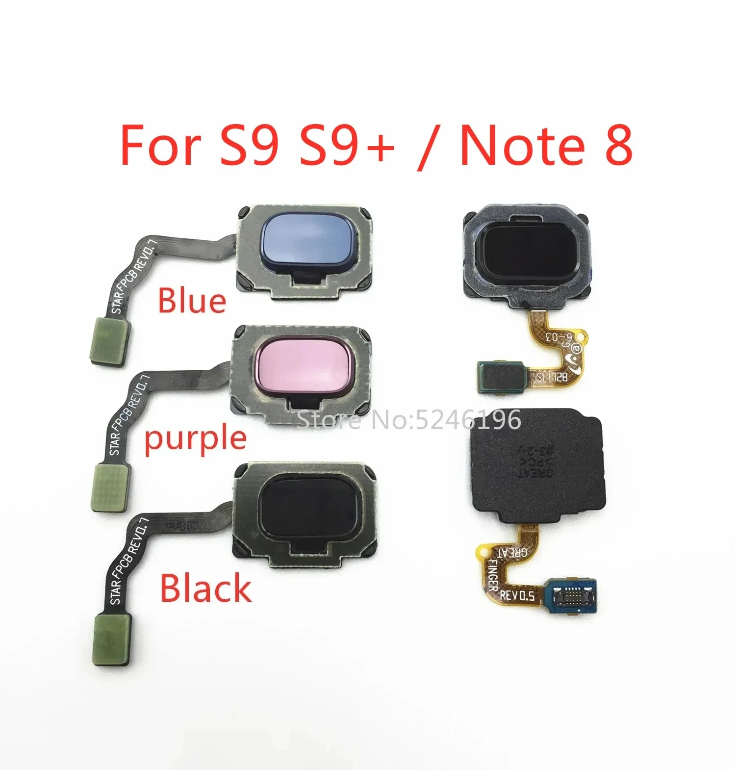 

1pcs Fingerprint Sensor Flex Cable For Samsung Galaxy S9 G960 G960F S9+ G965 G965F Note 8 N950 N950F Touch ID Replace Part