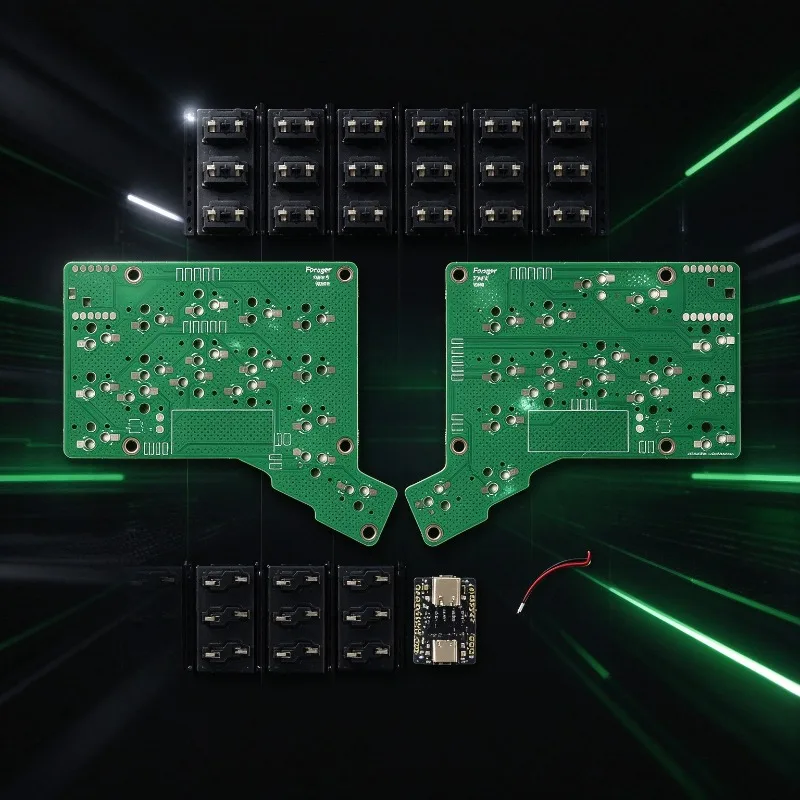 Forager Wireless Split Keyboard ZMK Keyboard Material Pack PCB Axle Base Battery Hands on Set for Gamers Keyboard accessories