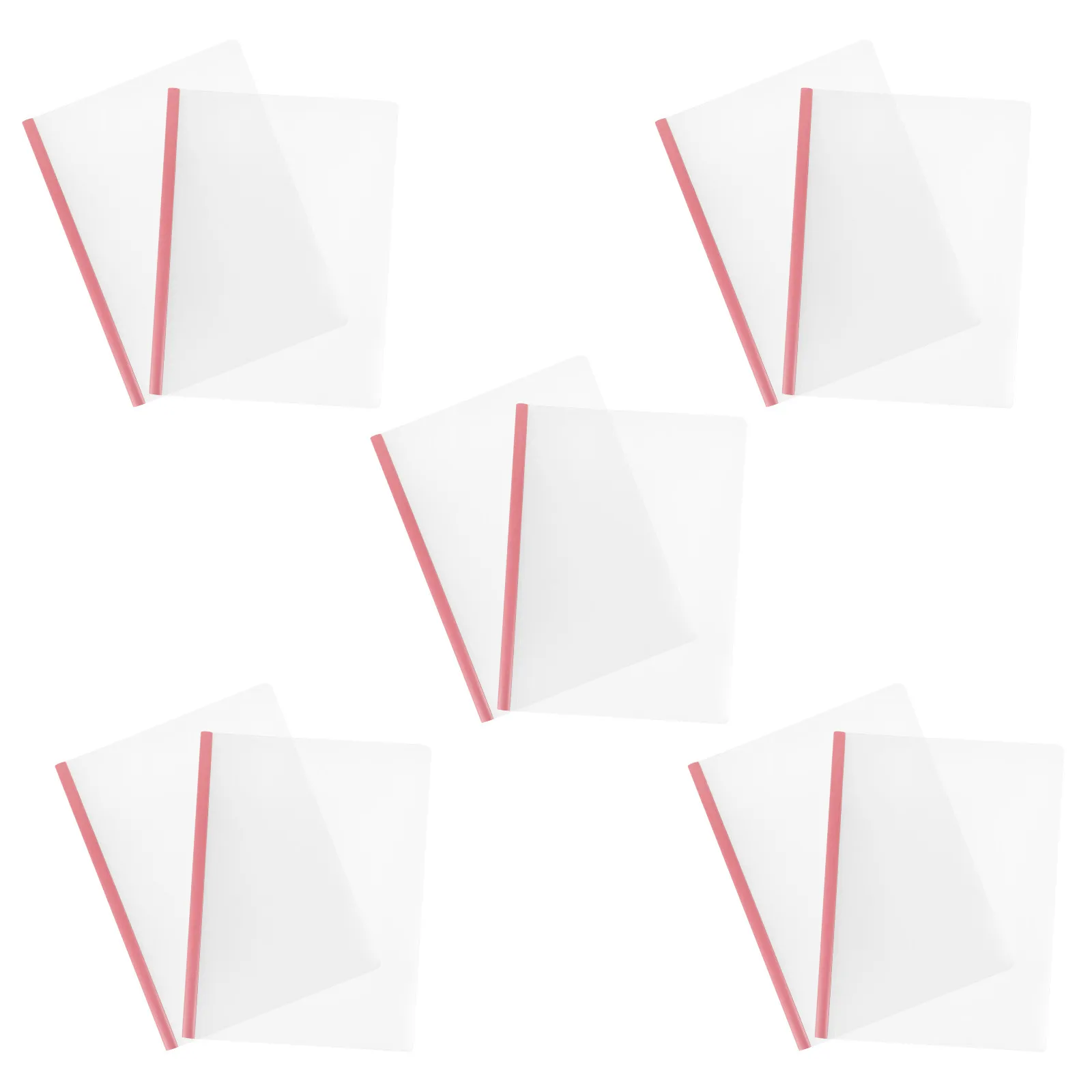 10Pcs Clear Report Covers Sliding Bar Document Folder for School Business Travel Birth Certificate Holder File Storage Organizer