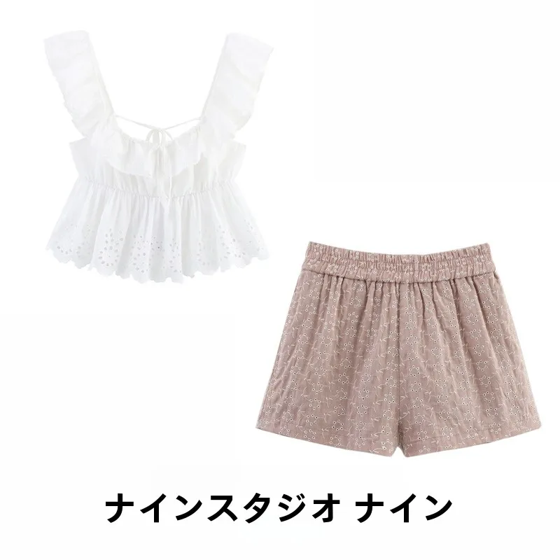 

Casual Embroidered Decorative Layered orts Women's Faion Set round Ne ort Sve Two-Piece Suite Autumn Collection