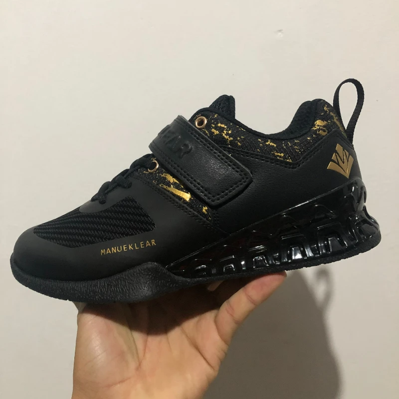 Sapatos masculinos de treinamento com pesos, preto, amarelo tênis de ginástica, qualidade superior, agachamento, sapato de puxar duro, sapatos esportivos indoor, marca de luxo