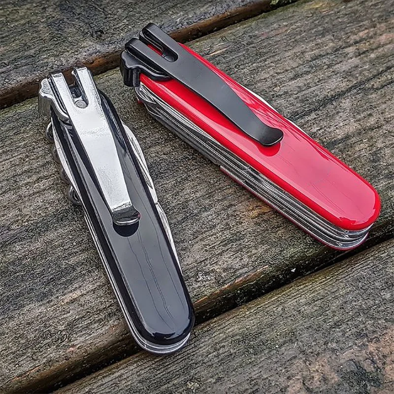 Stainless Steel Material 91MM Victorinox Swiss Army Folding Knife Deep Carry Pocket Clip Waist Back Clamps DIY Make Accessories