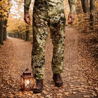 Ainfad Men's outdoor windproof camouflage fishing rainproof dew point hunting rain pants