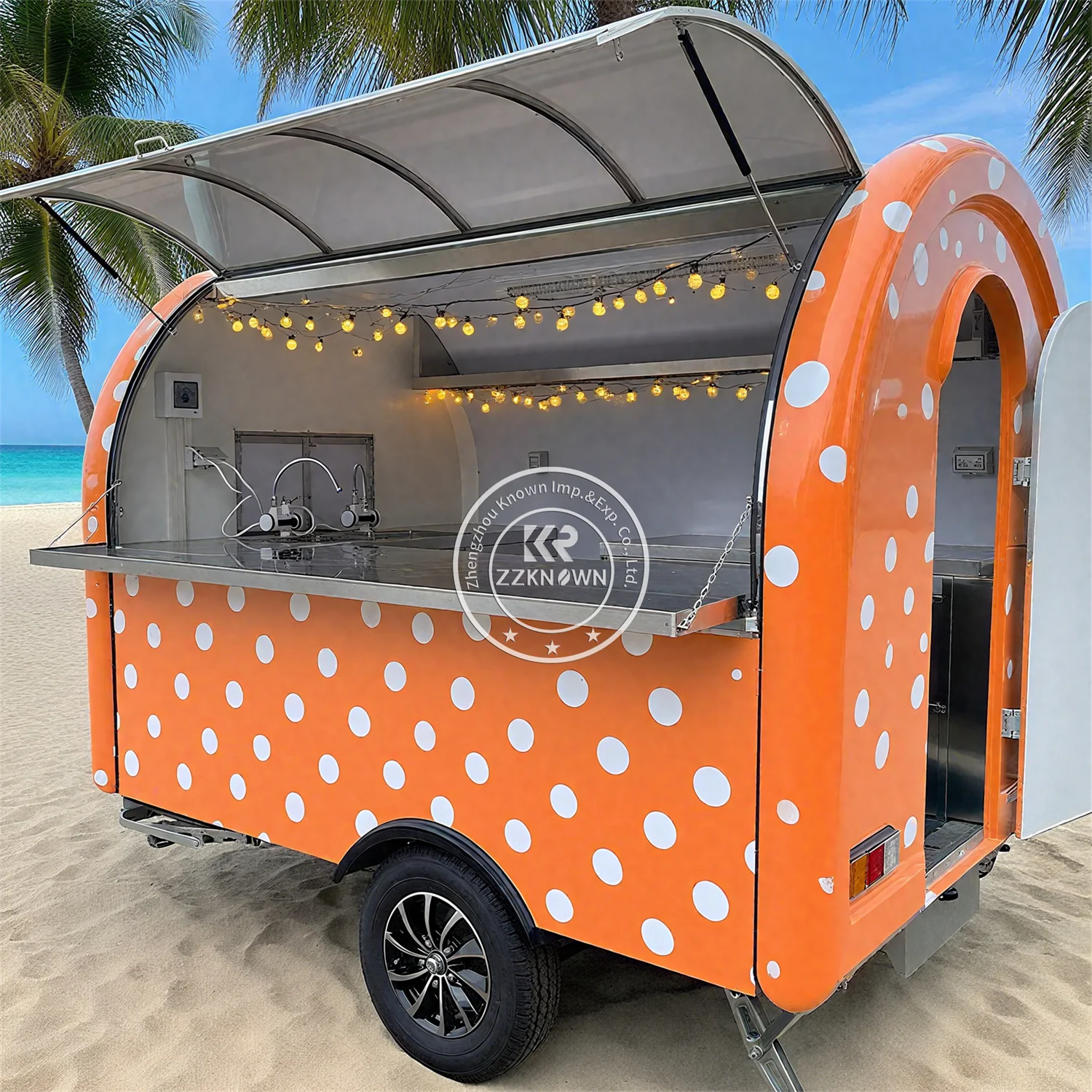

Concession Pizza Food Trailer Fully Equipped Street BBQ Hot Dog Coffee Ice Cream Cart Mobile Food Trucks With Full Kitchen