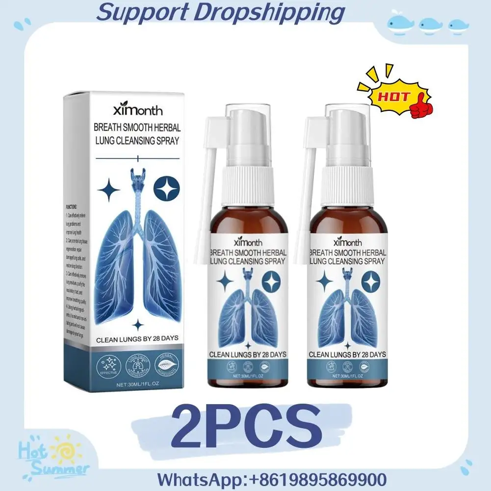 2pcs Herbal Lung Cleanse Mist – Powerful Lung Support, Mist Herbal Herbal Spray Health & Care Lung Breathe Cleanse Cleanse