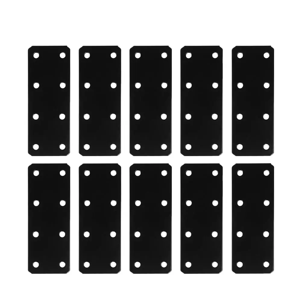 

Iron Flat Brace Mending Plates Repair Fixing Bracket Black Joining Connector for Shelves Furniture Legs Tables Drawers Wardrobes