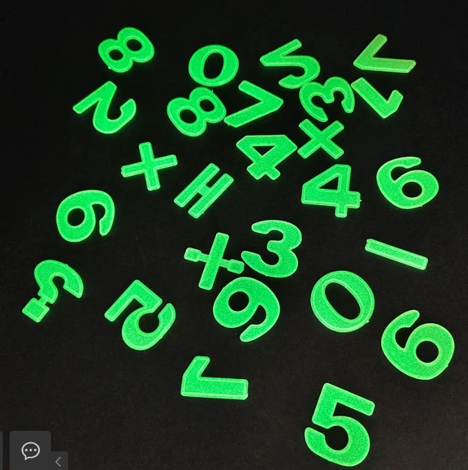 

26 Pcs Luminous Digital Patch Stickers Classroom Decorations Cartoon for s Child