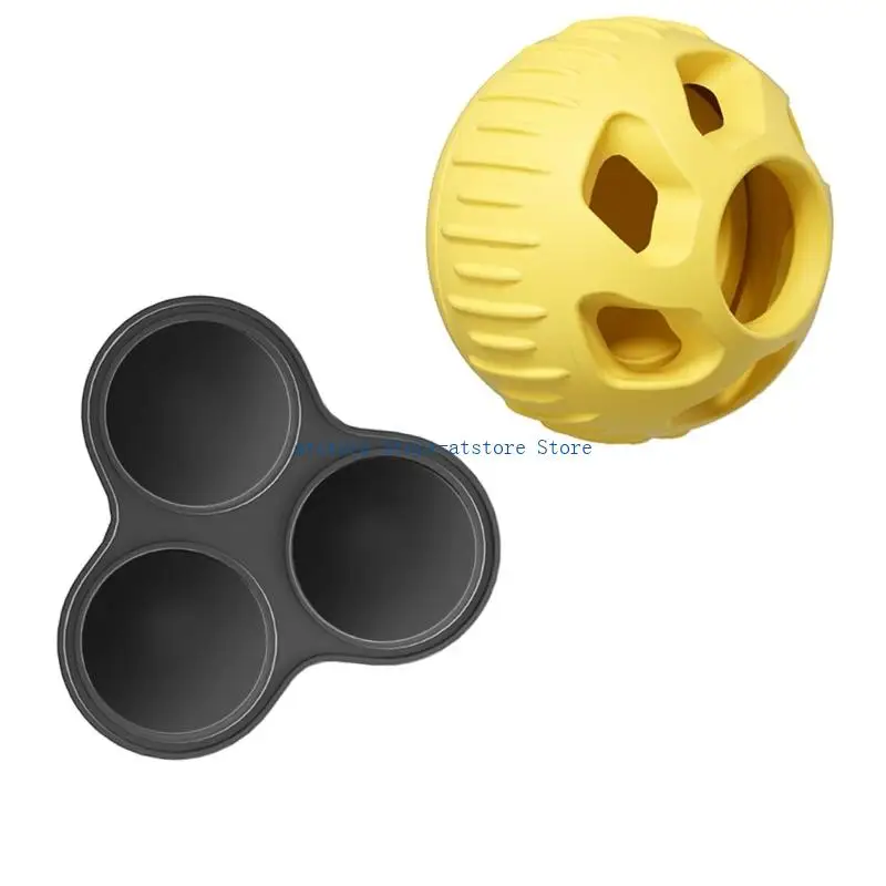 

H37D Interactive Silicone Dog Chew Ball Treat Dispensing Puzzle Toy for Mental Engagement