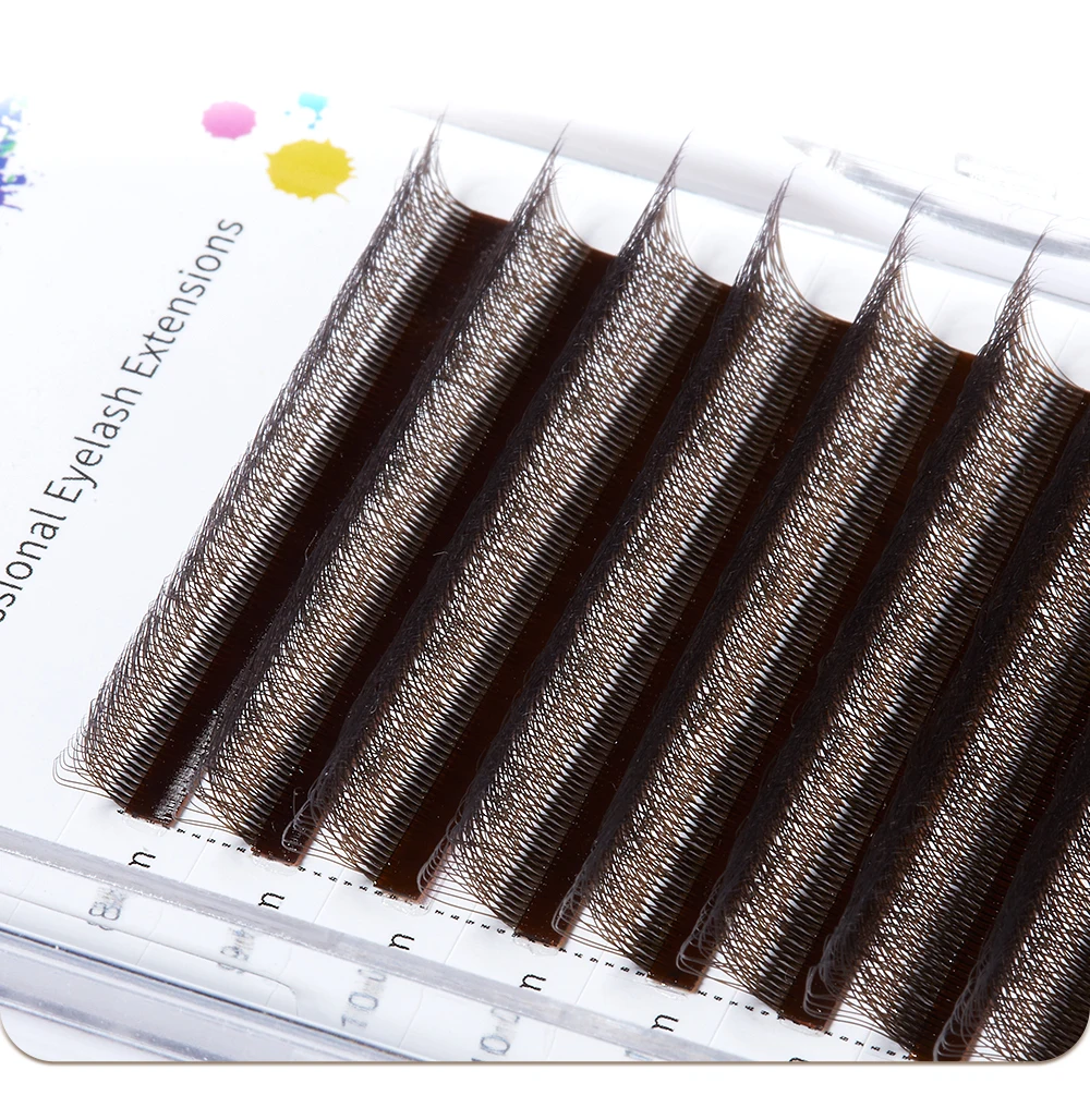 Yelix 4D-W Schwarz-Braun Kleeblatt-Stil Vorgefertigte Volumen-Wimpernverlängerungen Natürliche Einzelwimpern-Pinsel Premium Wimpernverlängerungszubehör – Detail 6