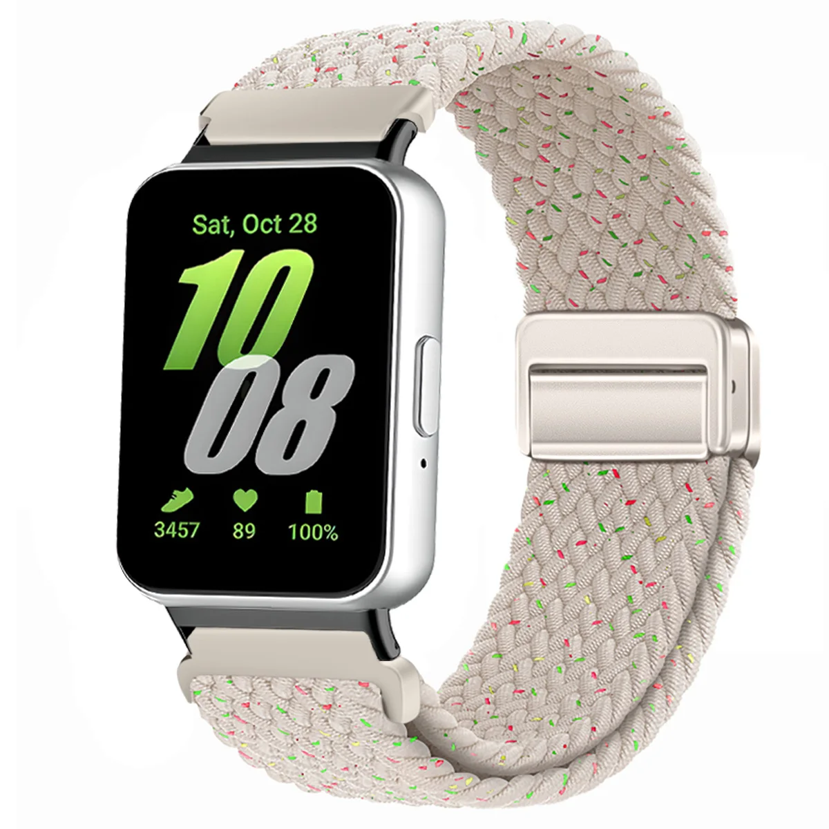 Nylon-Geflechtband für Samsung Galaxy Fit 3, magnetisches Band, Ersatzarmband für Samsung Galaxy Fit 3, Armband-Zubehör