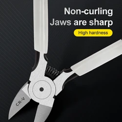 5 6 Inch Cr-V Plastic Pliers Diagonal Pliers Mini Electronic Wire Stripping Tool Side Cutter Cable Nipper DIY Repair
