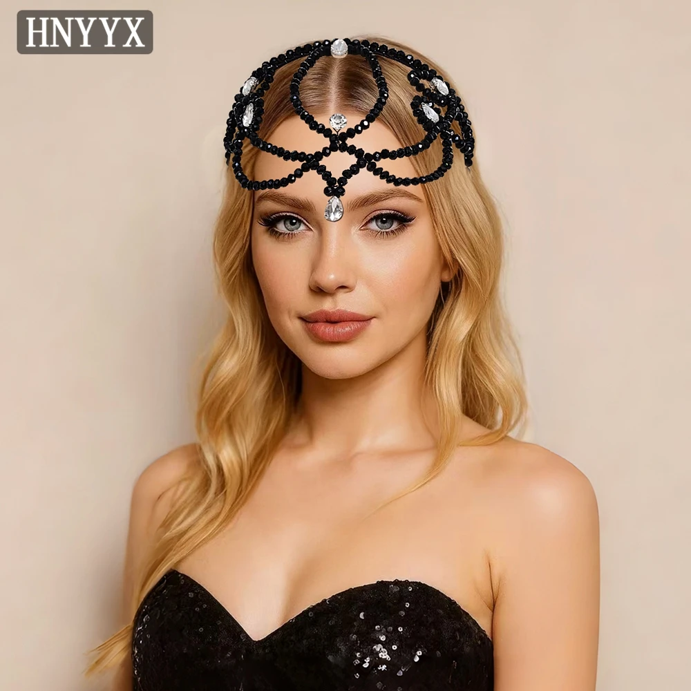 ที่คาดผมเจ้าสาวสไตล์โกธิค YouLaPan งานแฮนด์เมดประดับลูกปัดถักทอ แฟชั่นสำหรับผู้หญิง เหมาะสำหรับงานเลี้ยง งานปาร์ตี้ รุ่น YXA407