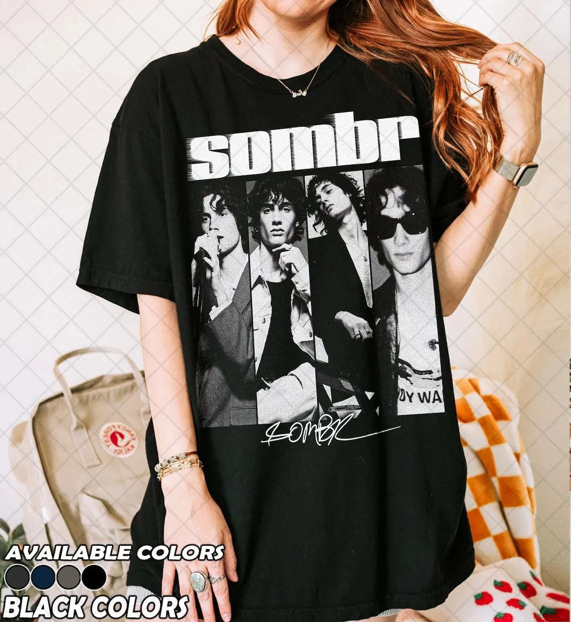 90er Jahre Shadow Retro T-Shirt mit bequemen Farben Shadow World Tour Piraten T-Shirt Geschenk für Männer und Frauen Sombr Grafik T-Shirts