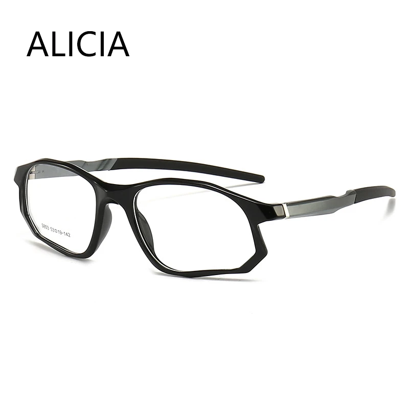 

ALICIA Fashion Sports Cycling Glasses Personality Luxury TR90 Retro Ultra-Light Optical Prescription Frame Men and Women 8171