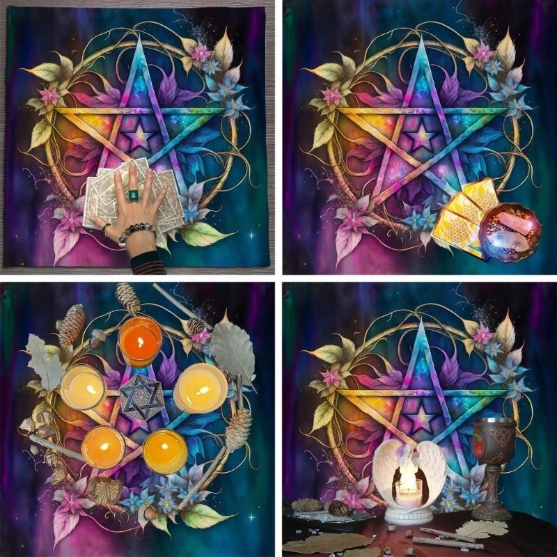 

Square Table Cloth Tarot Altar Cloth Board Game Pad Astrological Pad Table Cover