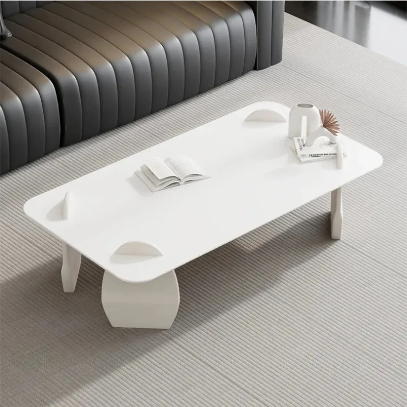 Rectangle Modern Coffee Table Minimalist Retro Vintage Nesting Clear Side Table Storage Space Saving Couchtisch Home Furniture