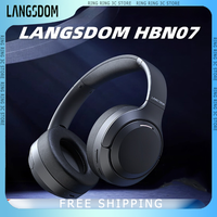LANGSDOM HBN07 Wireless Headphones Active Noise Reduction Bluetooth Long Battery Stereo Sound Custom Music Headset Gaming Earbud