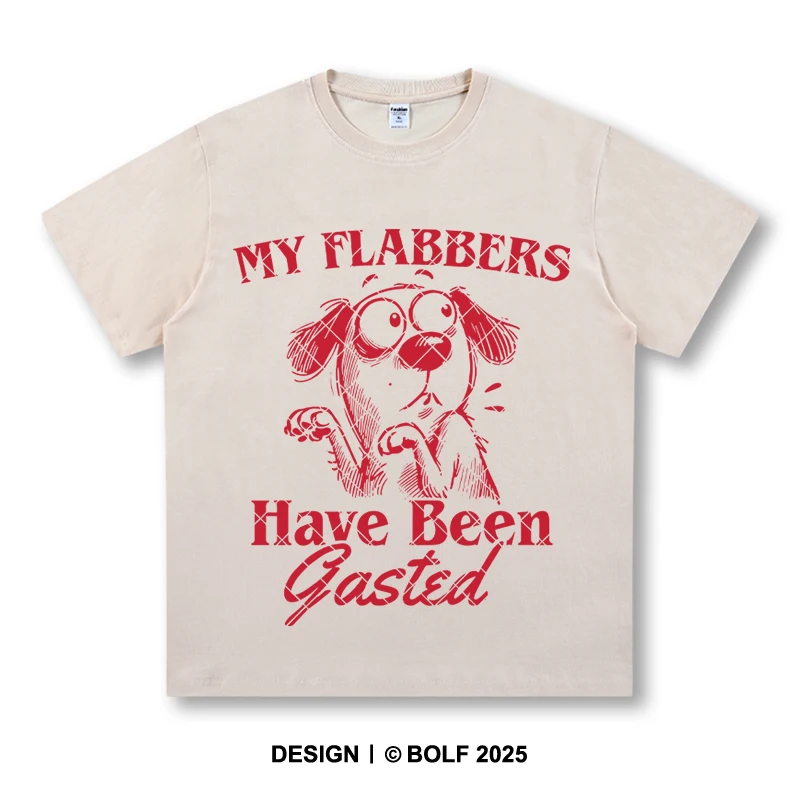 Vintage handgezeichnetes Hund bedrucktes Herren-T-Shirt aus 100 % Baumwolle, übergroße Retro-Grafik-T-Shirts für Männer, lässige, lustige Sommer-Tops