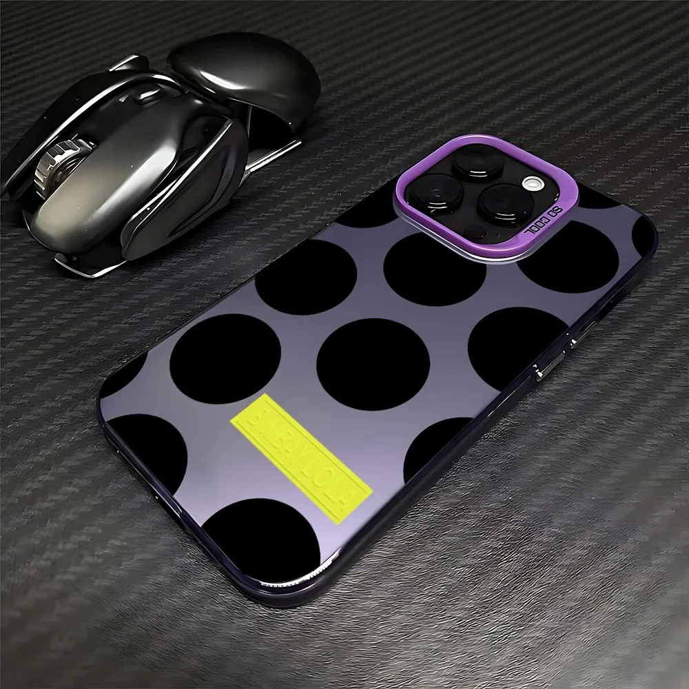Funda de teléfono con patrón creativo de lunares a la moda adecuada para iPhone17 16 15 14 13 12 11Pro Max, X, XR, XS cubierta trasera anticaída