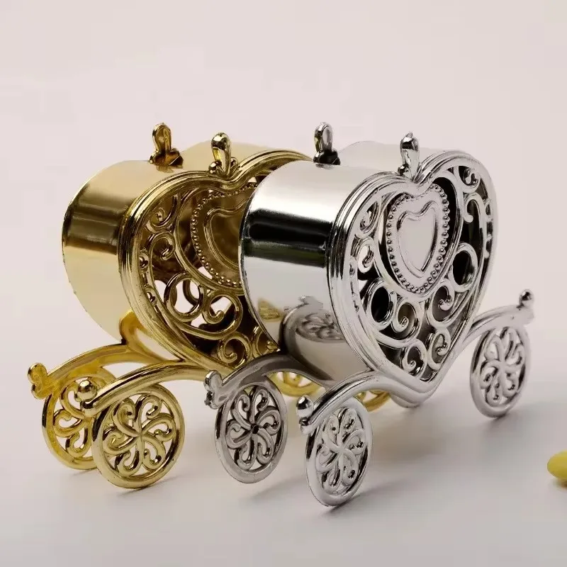1 5 10 PCS Pumpkin Carriage Chocolate Candy Box Carriage Transport Cinderella Princess Party Gift Box Decoration 2024