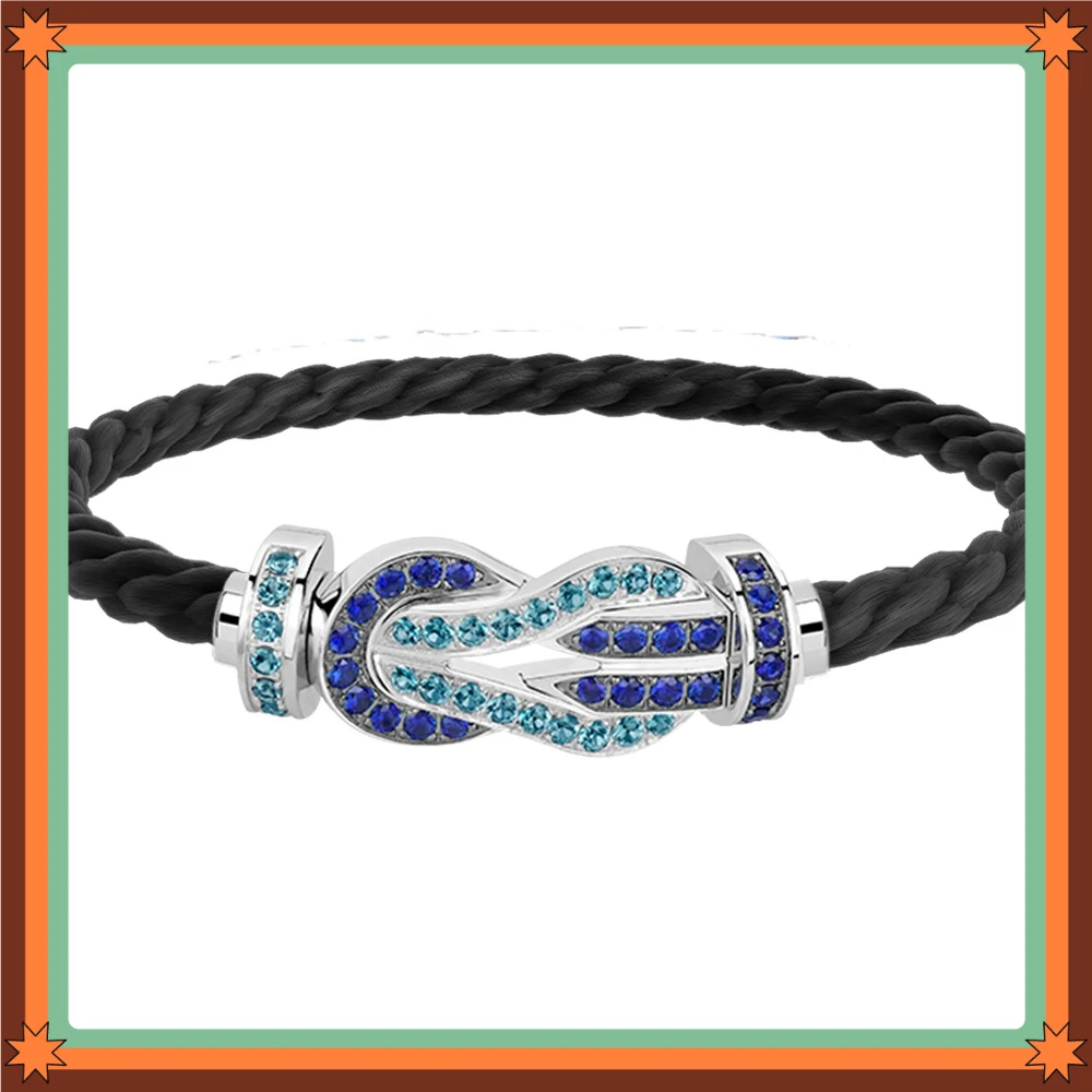 

VZZS 2026 Новинка: Браслет из серебра 925 пробы с черным и красным нейлоном, синим и черным цирконием. Женский, для повседневной носки, подарок для вечеринок, роскошное украшение для пар.