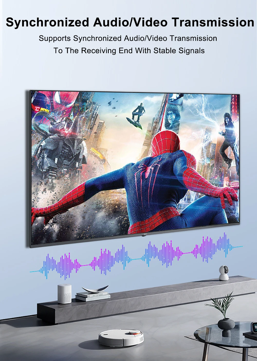 2025 150m 4k Wireless Male Display Adapter Audio Video Transmitter and Receiver 4k 30Hz Extender for Laptop PC DVD to TV