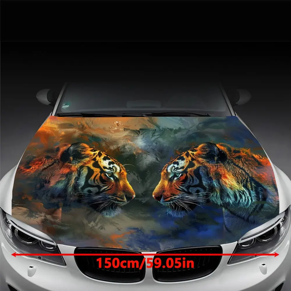 Fierce Jungle Tiger Car Sticker - High-Definition Print Quality