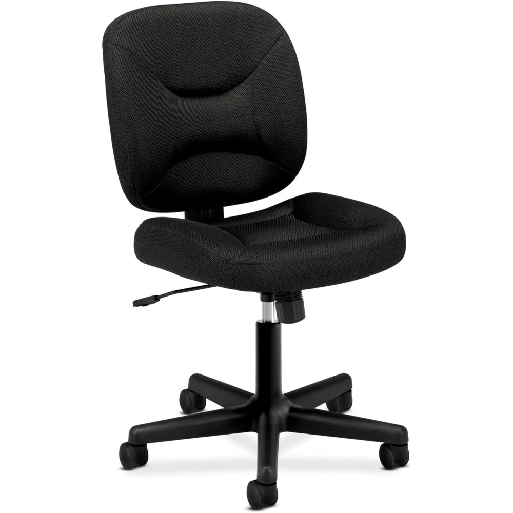 

Ergonomic Mesh Desk Chair, Armless, Padded Low Back, Tilt-Tension Recline, Swivel Wheels, Home Office Use