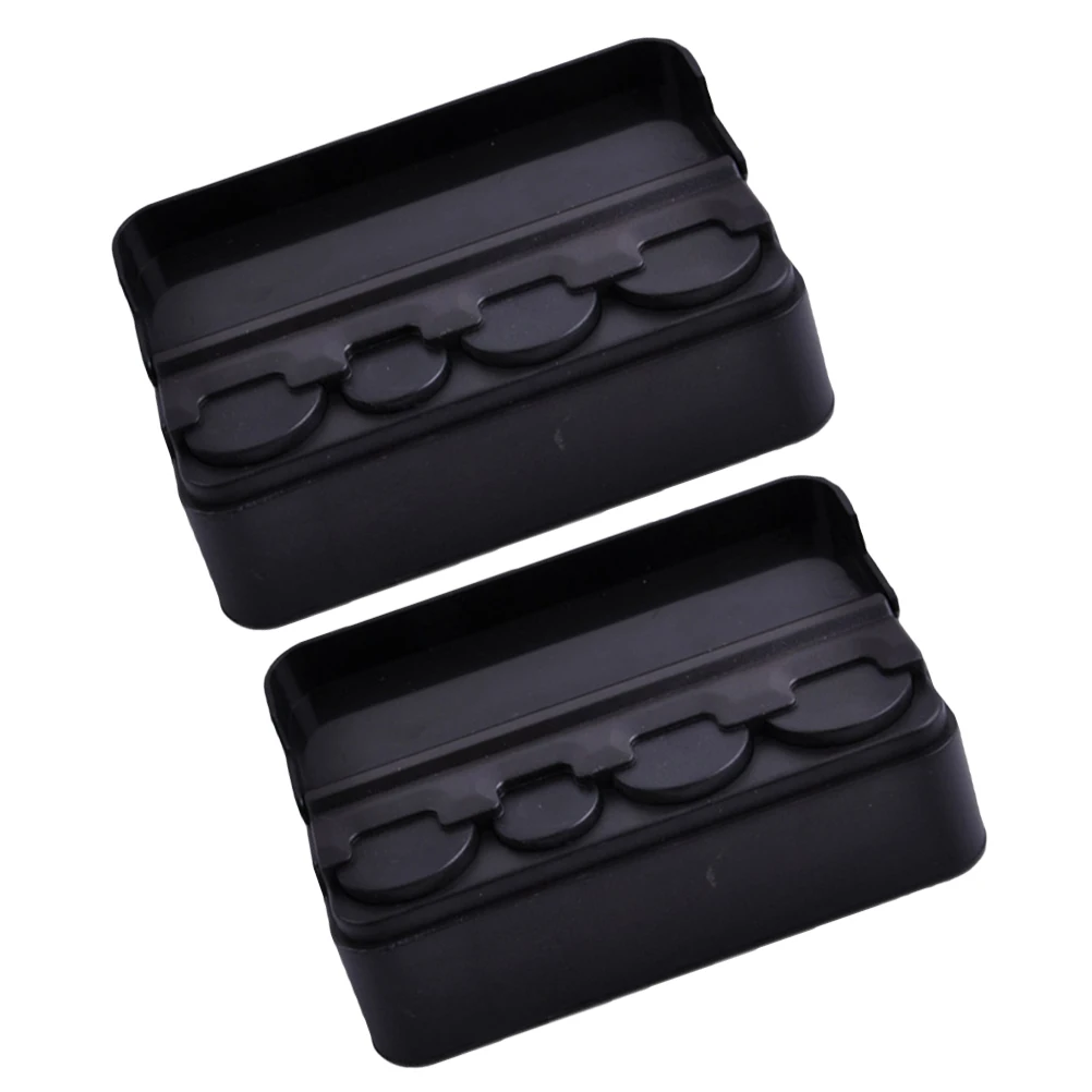

2pcs Holder Coin Box for Car Plastic Material Easy Install ganizing Change Home Use Storage Case