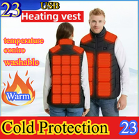 Competition Grade Thermal Regulation Vest 23 Zone Heating Matrix Mens USB Powered Winter Heat Jacket Sleeveless Configuration