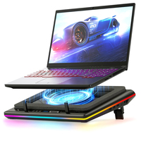 RGB Laptop Cooling Pad Gaming Laptop Cooler with Powerful Turbofan Fast Cooling Laptop 15.6-21in Adjustable Speed Touch Control