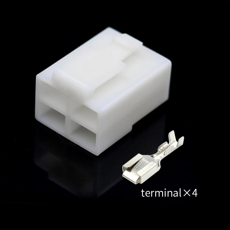 DJ7041-6.3-21 自動車用コネクタ 6.3シリーズ オートバイ ABS樹脂製 4穴 メス