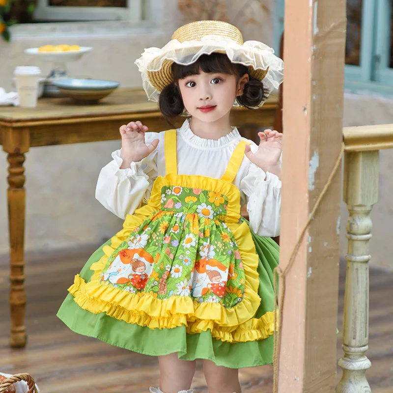 Girls Spring and Autumn Lolita cute dress medium small children's primary school princess