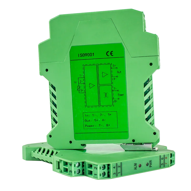 Convertitore di segnale di temperatura PT100 0-100 ℃   0-200 ℃   -50-200 ℃   Trasmettitore di temperatura 4-20 mA 0-10 V 0-5 V RS485 1 ingresso 1 uscita DC24V