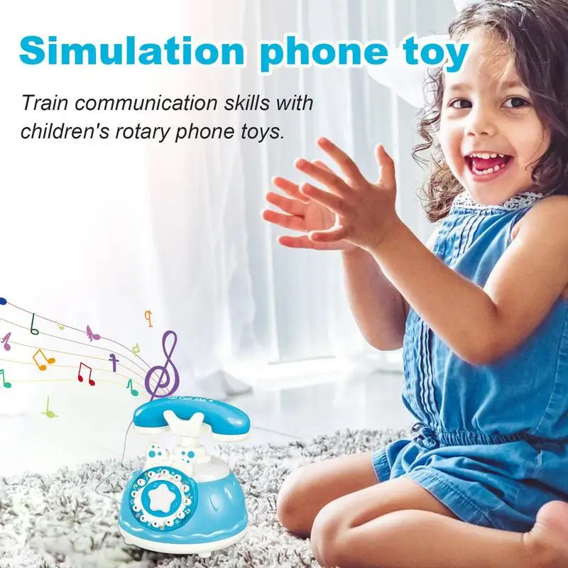 Kids Learning Toys Cartoon Retro Learning Toys Simulation Telephone Preschool Educational House-Playing Realistic Kids Toys For