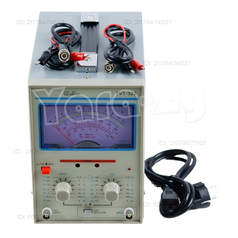 TVT-322 Dual Channel Milivoltmeter Double Needle Millivoltmeter New Design High Quality Pointer Voltage Measuring Instruments