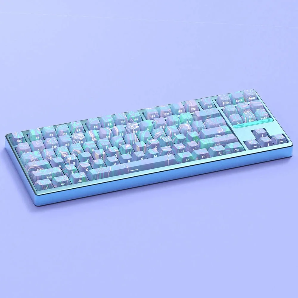 Keycap الجانب النقش شفافة المصنع الأصلي التسامي الحراري PBT متوافق مع لوحة المفاتيح/العمود المصفوفة الرئيسية