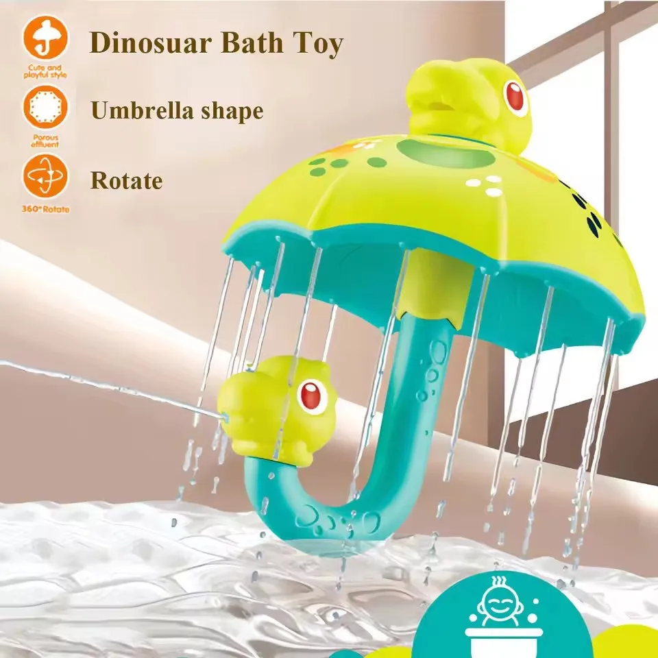 

New Dinosaur umbrella Baby Bath Toy, Bathing Cute Swimming Water Spraying Umbrella Shower Bath Toy For Kids Water Playing Toy