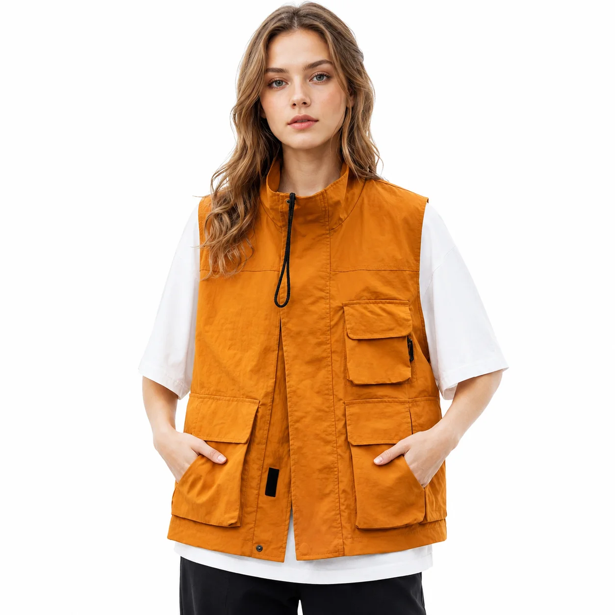 Unisex Outdoor Utility Vest Vintage Workwear Large Pocket Breathable Sleeveless Waistcoat for Hiking Camping Gorpcore Layering
