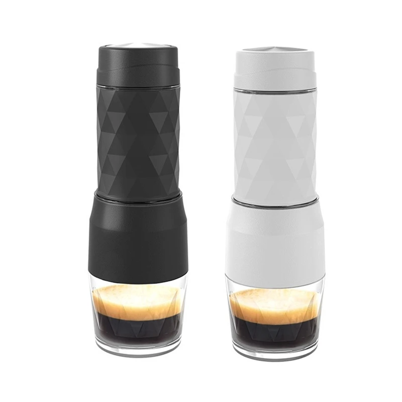 Portable Coffee Maker Espresso Machine Hand Press Capsule Ground Coffee Brewer Portable For Travel And Picnic Reusable