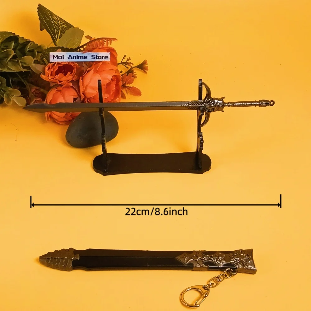 8.6 pouces Yamato Vergil Katana Yamato réel japonais Katana Original Anime diable peut pleurer 5 couteau Ninja épée en métal non tranchant jouet cadeau