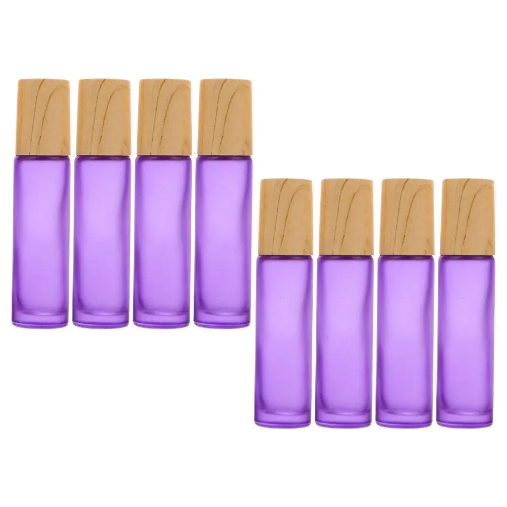 

8pcs Essential Oil Roller Bottles 10ml Glass Travel Perfume MultiFunction Portable Empty Lightweight