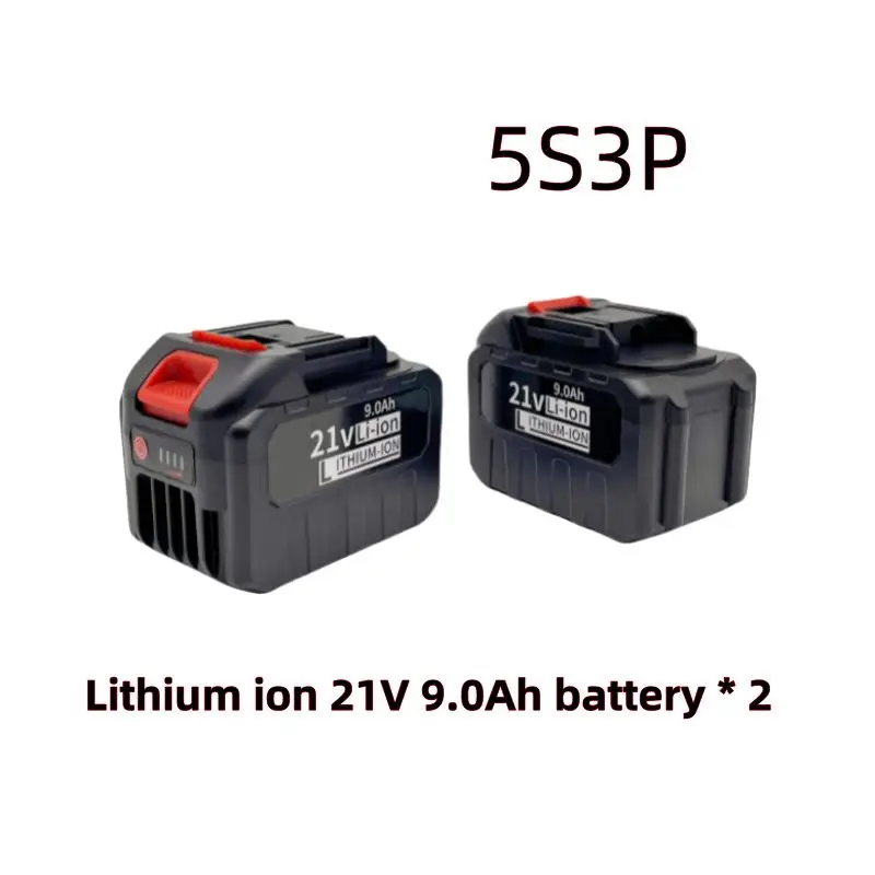 21V 9.0Ah high-power and high current rechargeable lithium battery, charger, suitable for Makita 21V series electric tools