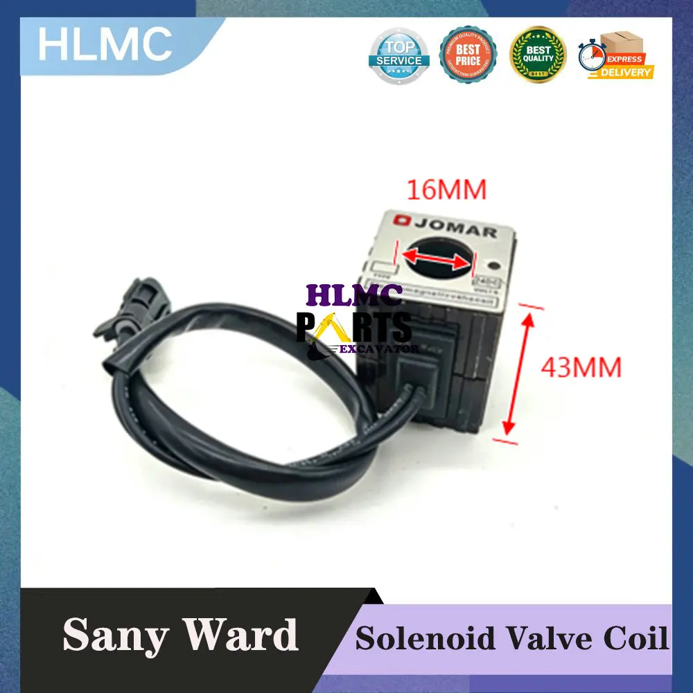

Excavator Accessories Suitable for Sany Ward Hydraulic Solenoid Valve Pilot Safety Lock Coil DC24V DC12V