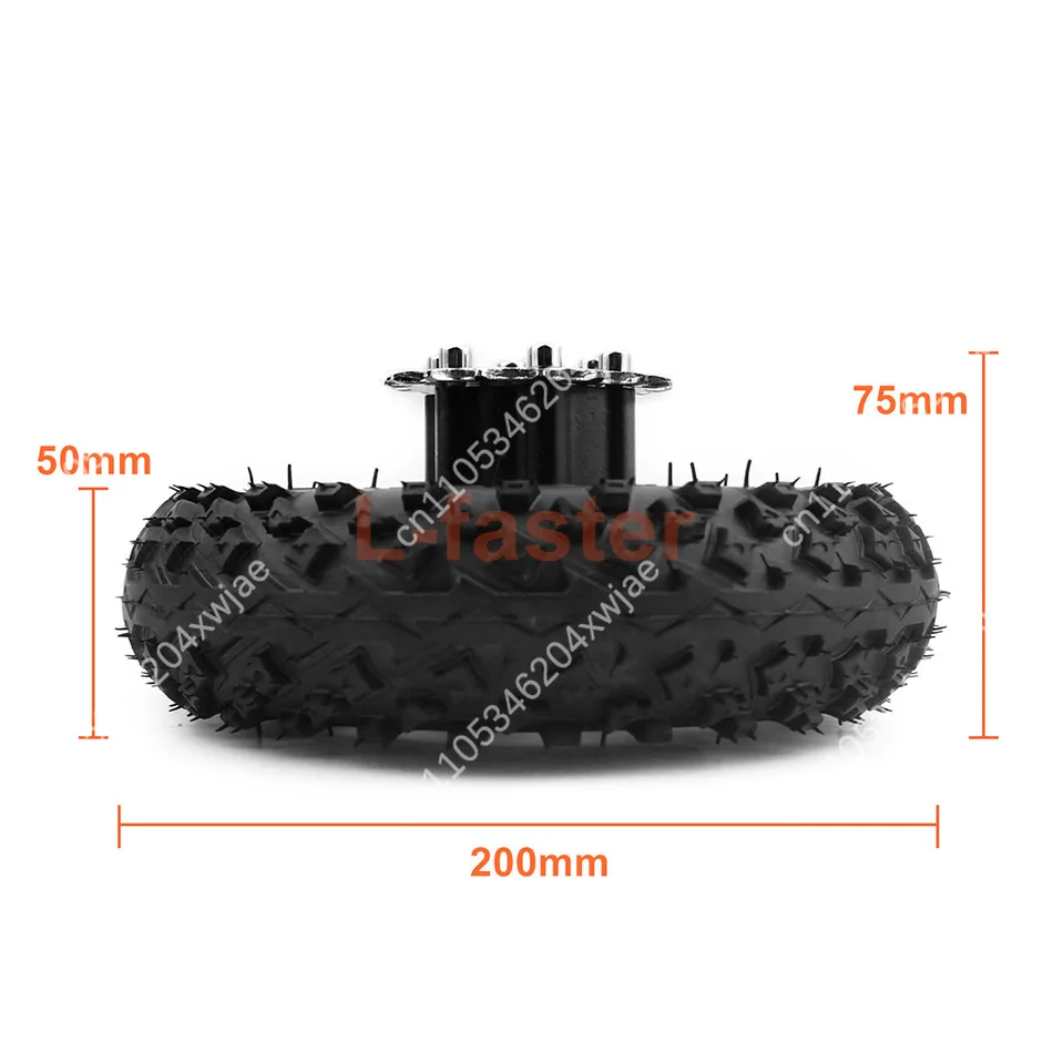 DIY Electric Trolley Conversion Kit 500W Dual Drive, 8 Inch Wheels 200kg Capacity Heavy Duty Cart Motor Kit