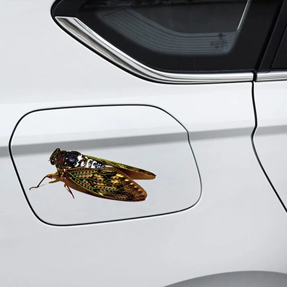 AUTCOAT 1Pcs Creative Car Sticker Motorcycle Decoration Cool Insects Flys Cricket Dragonfly Bee Automobiles Accessories